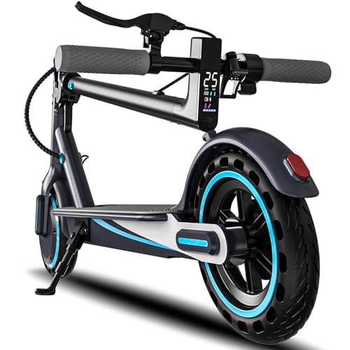 Electric Scooter 22 Miles Range 36V 10.4AH Battery Max 20 MPH Explosion-Proof Tires Portable Folding E Scooter for Adults/Teens with App Control, IPX56 Waterproof, UL2272 Tested