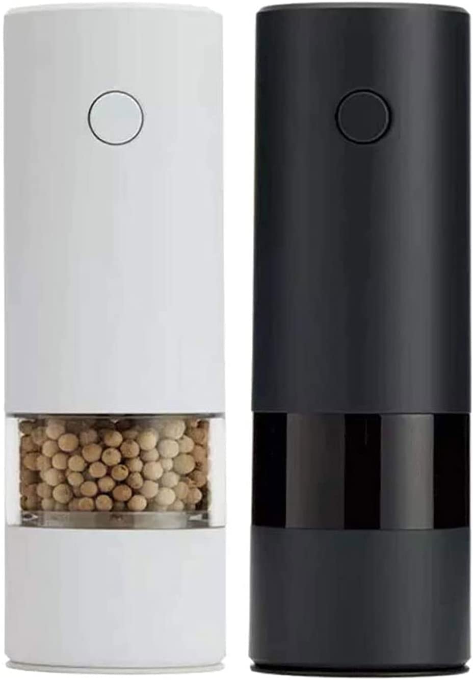 YOUOOK Electric Pepper Grinder set of 2, Automatic Salt and Pepper Mill Grinder, Battery Powered, 5 Gears Adjustable Coarseness