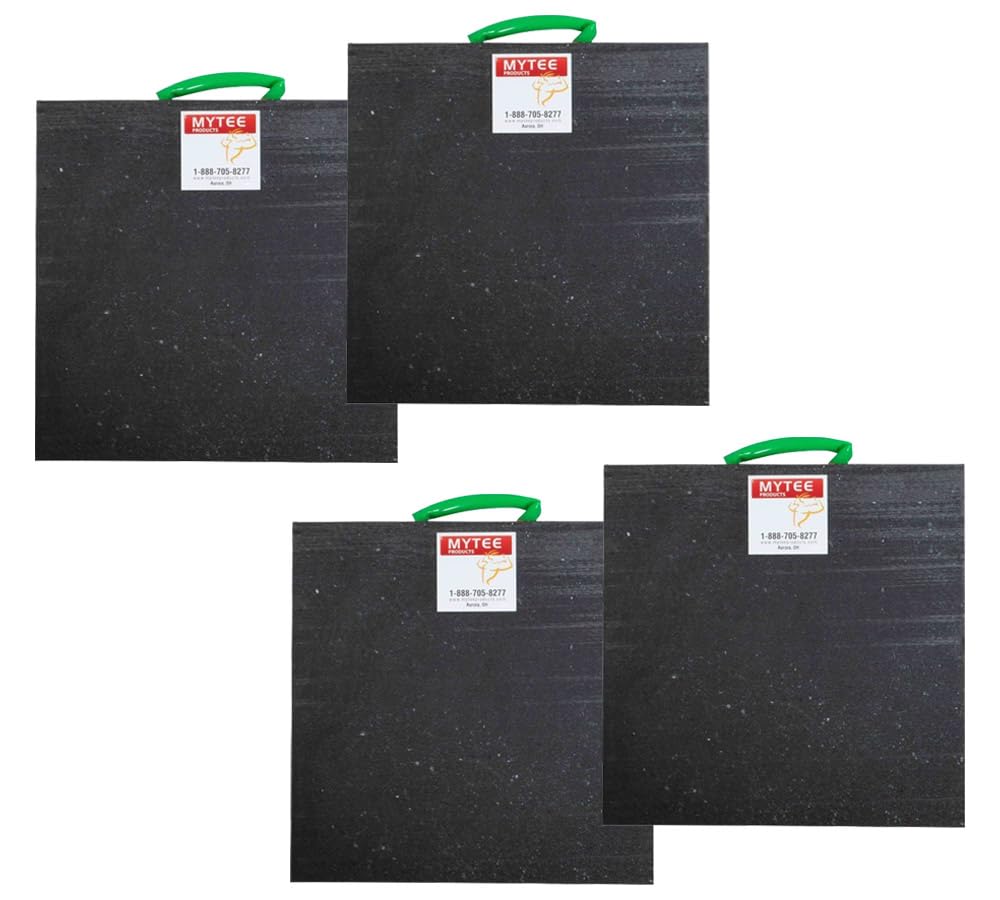 Mytee Products (4 Pack) Medium Outrigger Pad 24" x 24" 1.5" Black for Crane, Wrecker, Tow Truck
