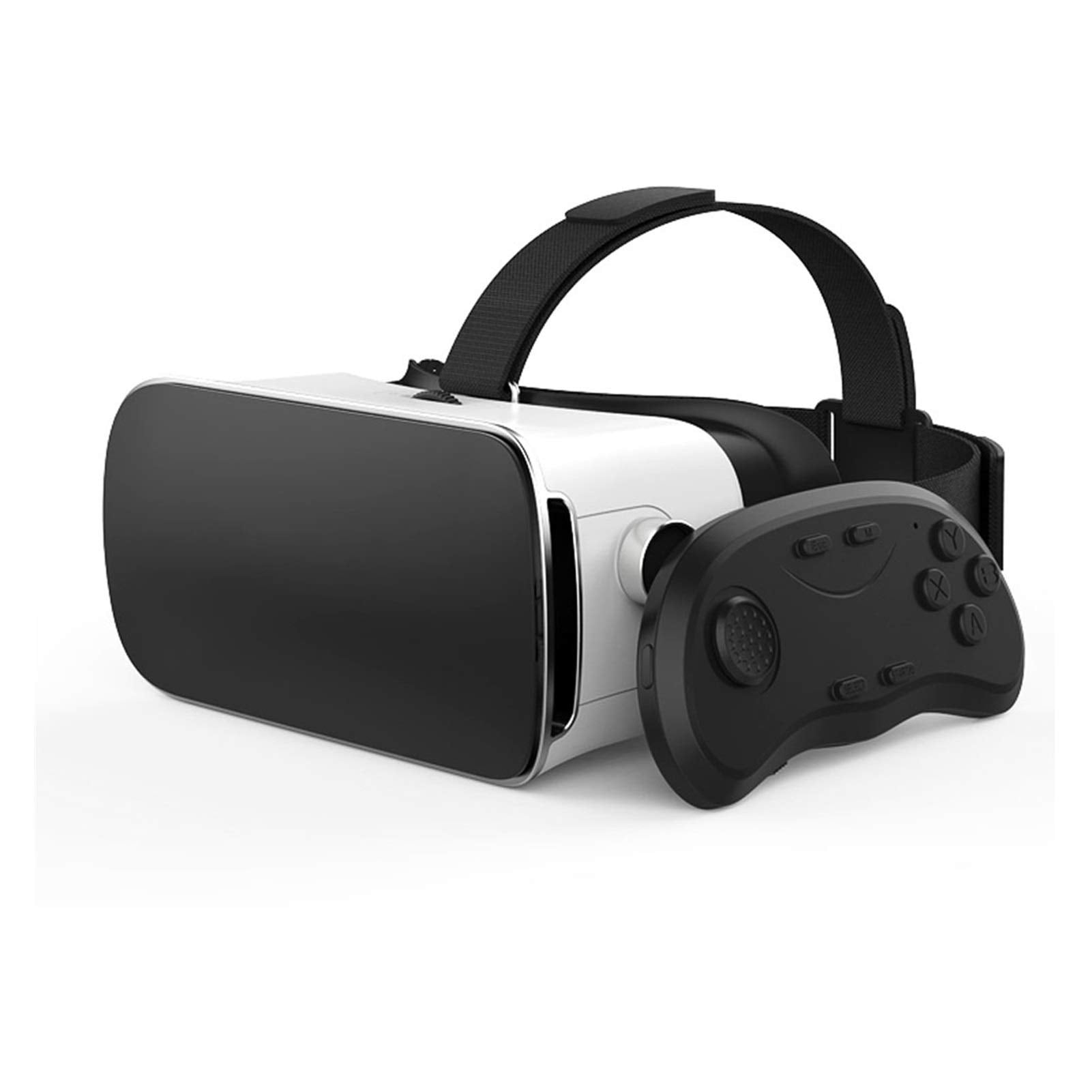 HHWKSJ Vr Headset with Remote Controller, 3D Glasses Virtual Reality Headset for VR Games & 3D Movies, Eye Care System for iPhone and Android Smartphones