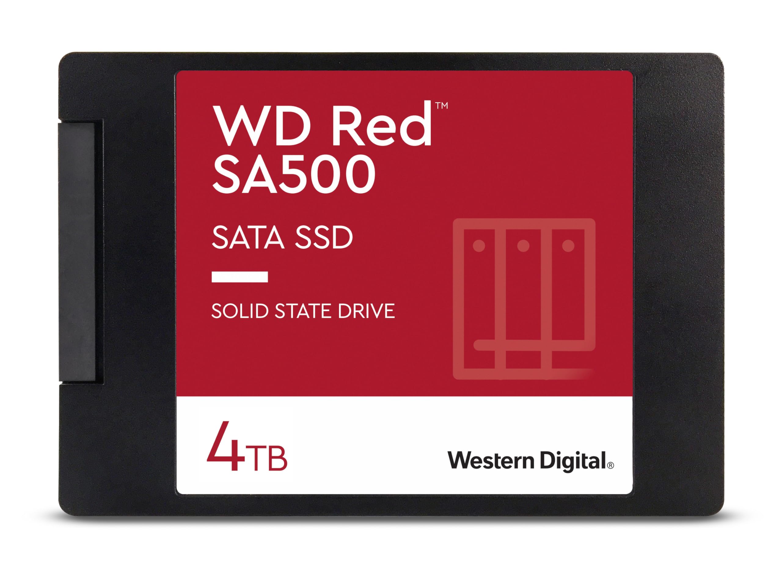Western Digital 4TB WD Red SA500 NAS 3D NAND Internal SSD - SATA III 6 Gb/s, 2.5"/7mm, Up to 560 MB/s - WDS400T1R0A, Solid State Hard Drive
