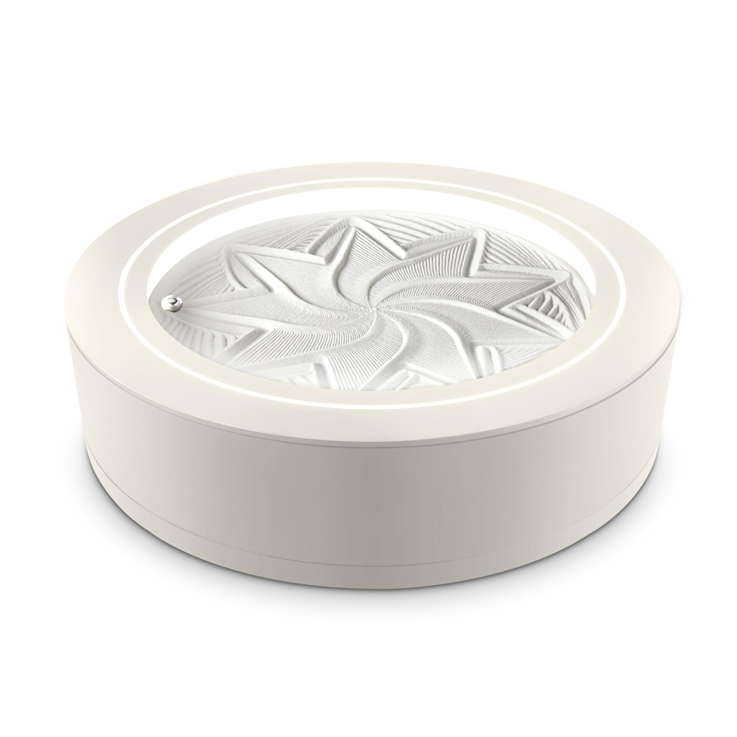 Homedics 11” Drift Sandscape, Compact Size, Zen Garden, Meditation Accessories, Decorative Sandscape, Smart LED Lighting, Wi-Fi Enabled (Cream)