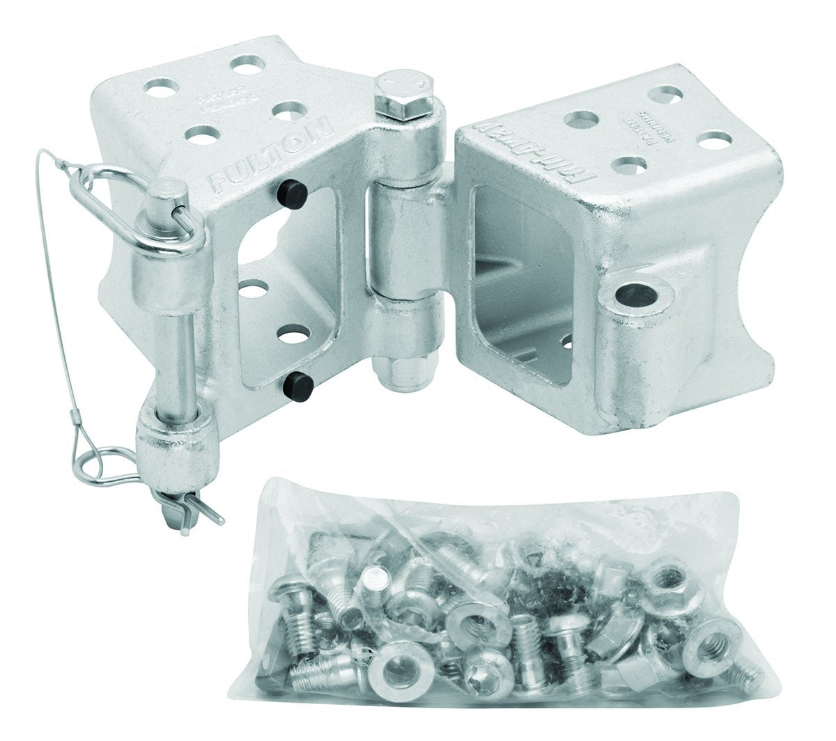Fulton HDPB340101 Bolt On Folding Trailer Tongue Swing Away Hinge Kit for 3 Inch x 4 Inch Trailer Beams, 7,500 lbs. Capacity, Helps Reduce Trailer Length for Storage