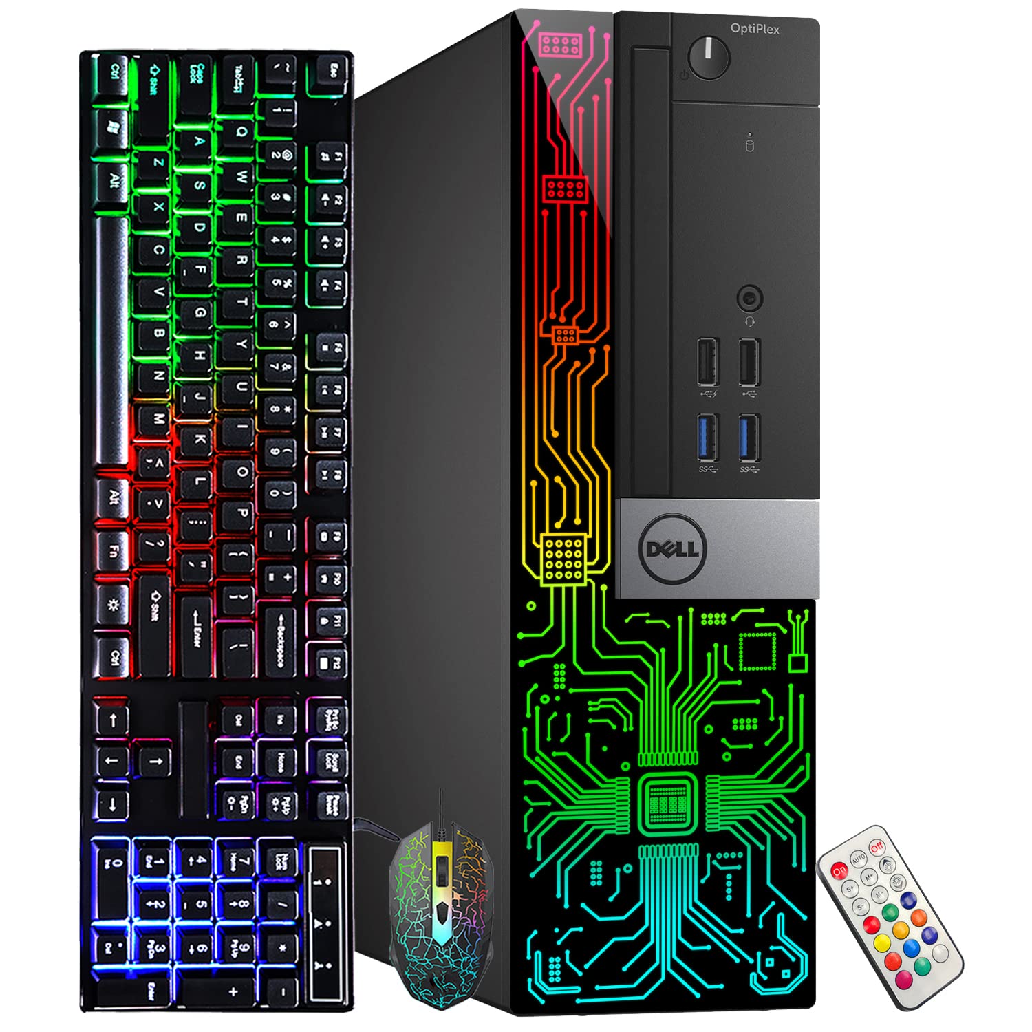 Dell Optiplex Small Form Factor Desktop Computer PC | Intel 8th Gen i5-8500 (6 Core) up to 4.10 GHz | 16GB DDR4 RAM Memory | 128GB M.2 SSD Drive | 1TB Hard Disk Storage HDD | Win 10 Pro (Renewed)