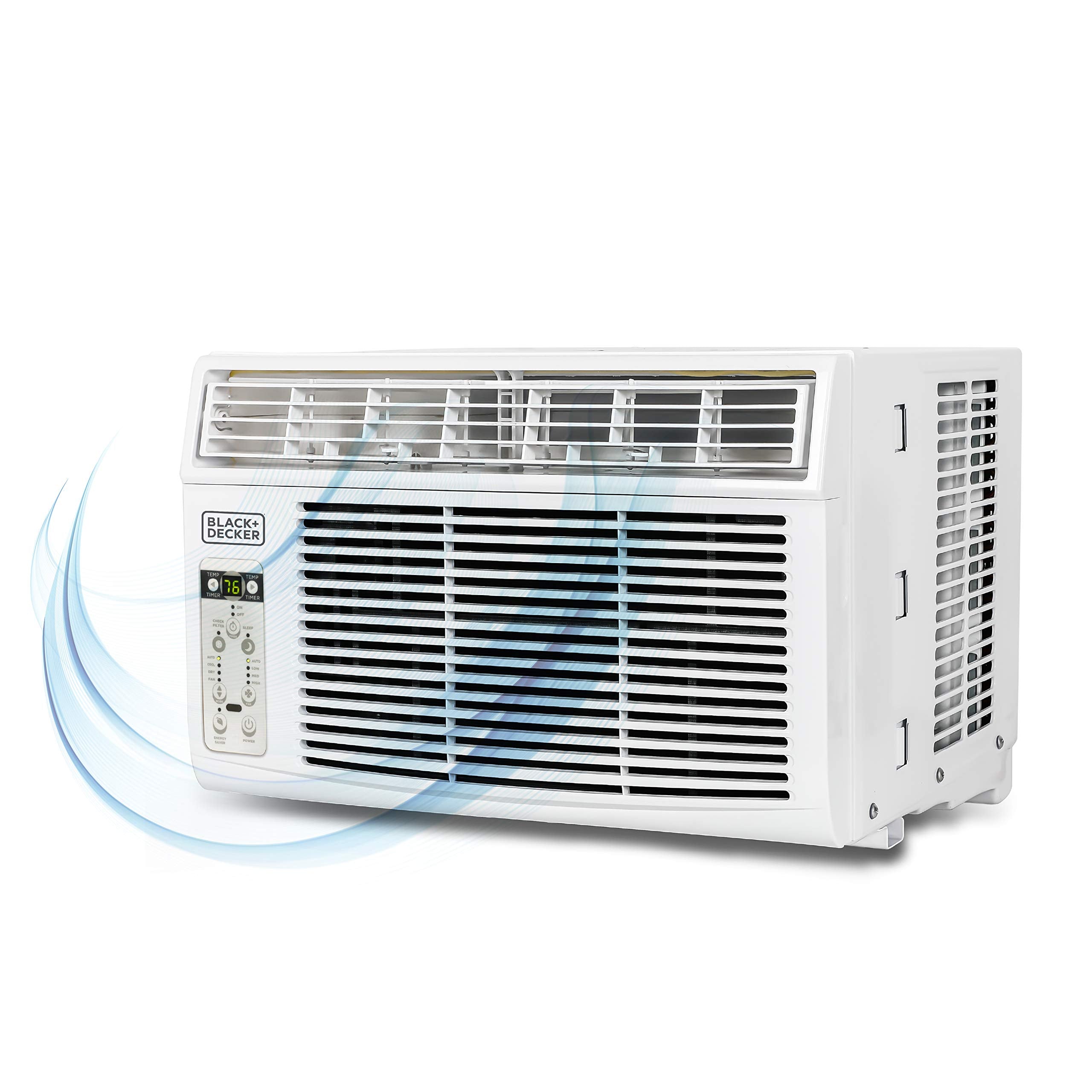 BLACK+DECKER BD10WT6 10,000 BTU Window Air Conditioner Unit, AC Cools Up to 450 Square Feet, Energy Efficient, White