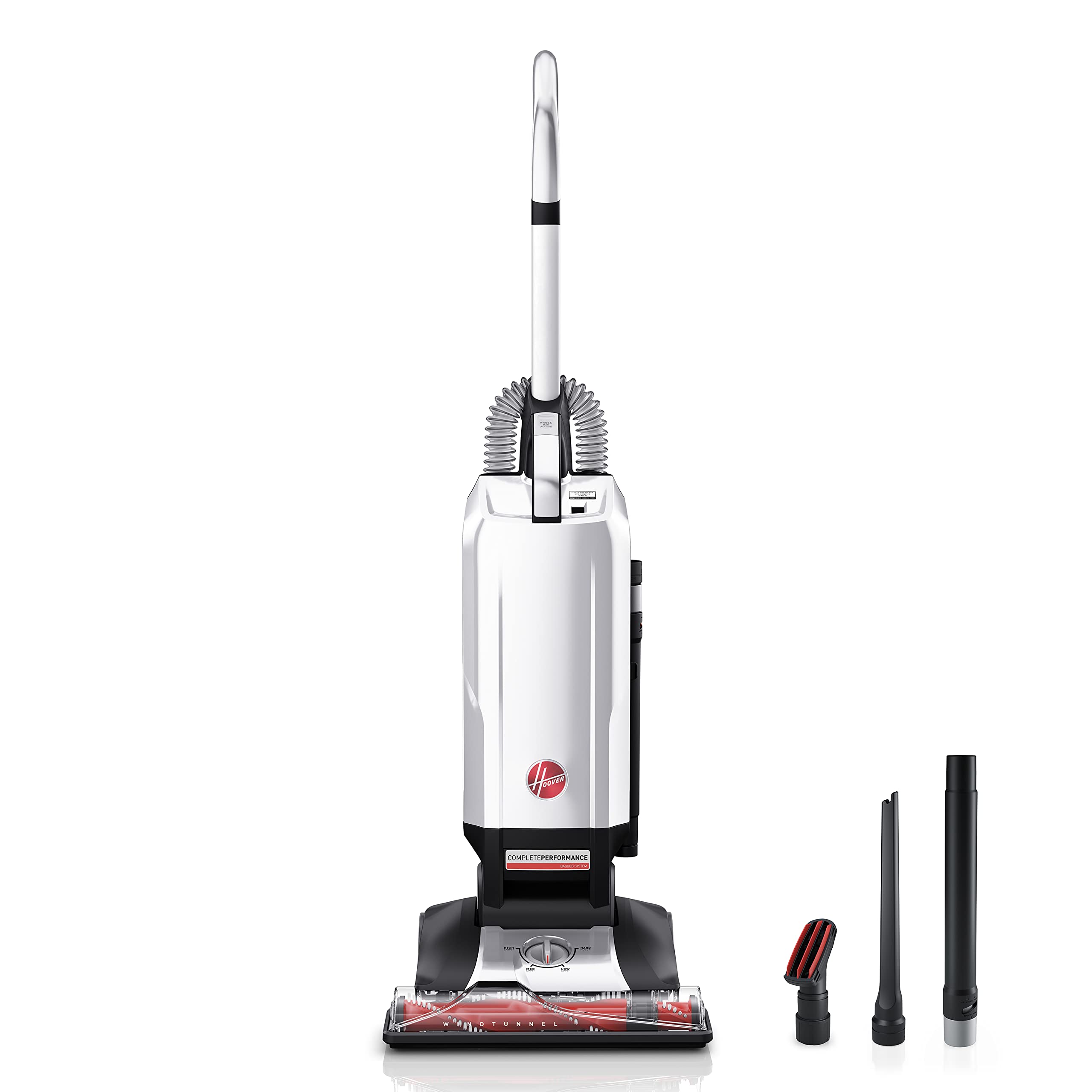 Hoover Complete Performance Corded Vacuum Cleaner, Bagged Vacuum Cleaner, Traps 99% of Dust Matter, Wide Cleaning Path, Includes Pet Upholstery Tool, Powerful Vacuum Cleaners for Home Use