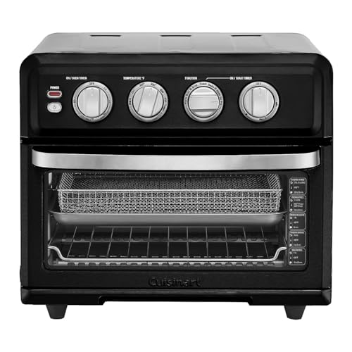 Cuisinart Air Fryer + Convection Toaster Oven, 8-1 Oven with Bake, Grill, Broil & Warm Options, Stainless Steel, TOA-70 (Matte Black)
