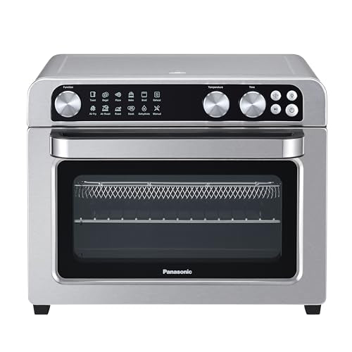 Panasonic Air Fryer Toaster Oven Combo with 11 Preset Cooking Functions, FlashXpress with Double Infrared Heating, Temperature Control Dial, PFAS Free, 1800W - NB-G211P