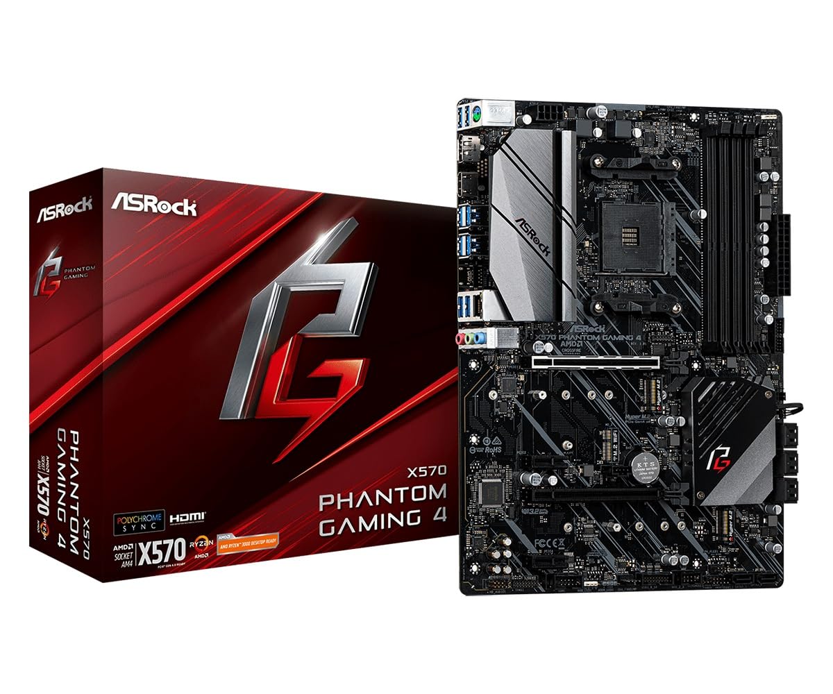 ASRock X570 Phantom Gaming 4AM4/USB3.2/HDMI/RJ45 Motherboard