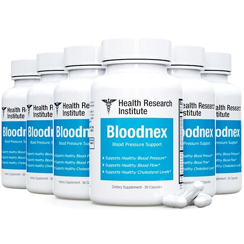 bloodnex Balanced Blood Pressure Support - 6 Bottles - 180 Capsules - 100% Natural Ingredients