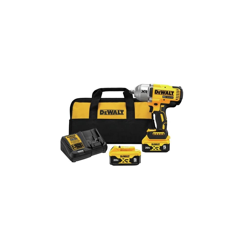DEWALT 20V MAX XR 1/2 in. High Torque Impact Wrench with Hog Ring Anvil Kit (DCF900P2)