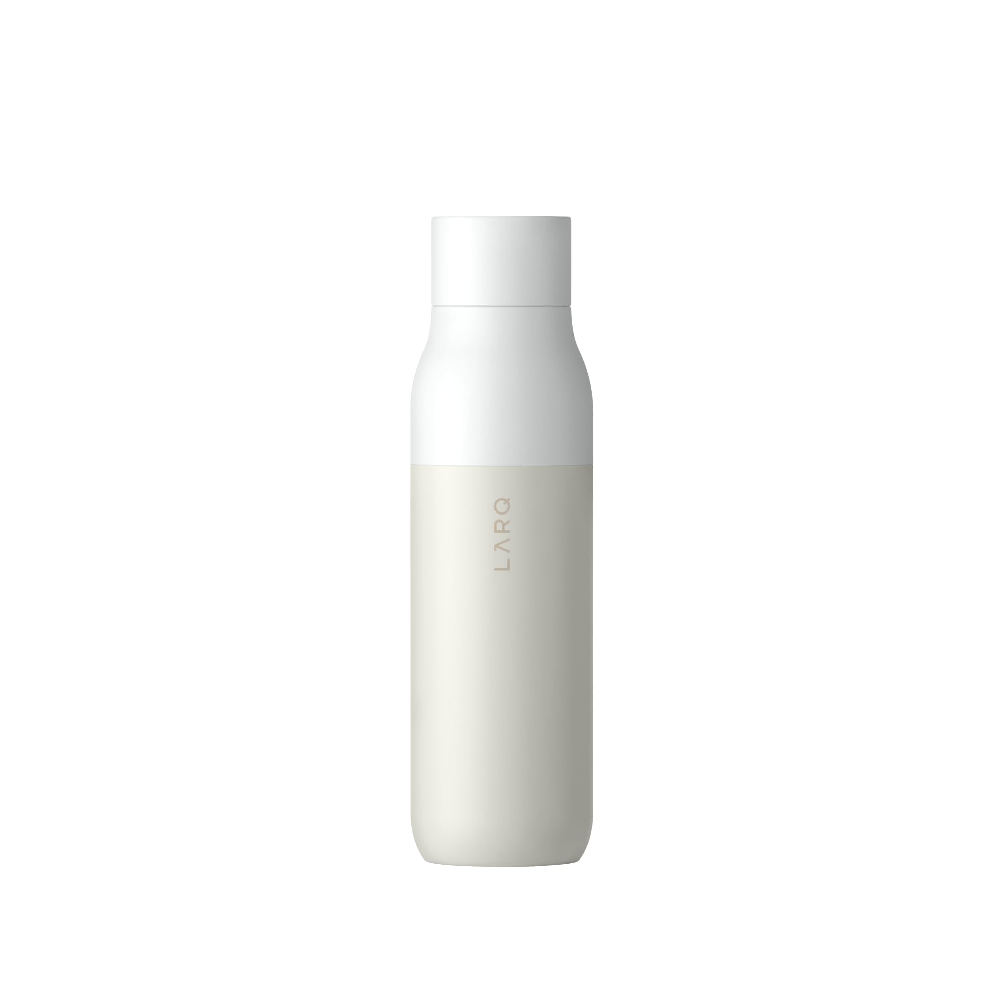 LARQ Bottle PureVis 17 oz - Self-Cleaning and Insulated Stainless Steel Water Bottle with UV Water Purifier and Award-winning Design | Reusable & Travel Friendly, 1-Year Warranty, Granite White