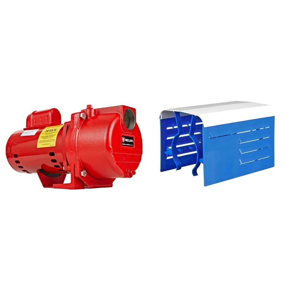Red Lion 1.5 HP Sprinkler Pump Bundle with Blue Devil Motor Cover