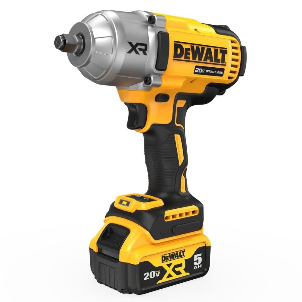 DEWALT 20V MAX Cordless Impact Wrench Kit, 20V MAX, 1/2" Hog Ring With 4-Mode Speed, Includes Battery, Charger and Kit Bag (DCF900P1)