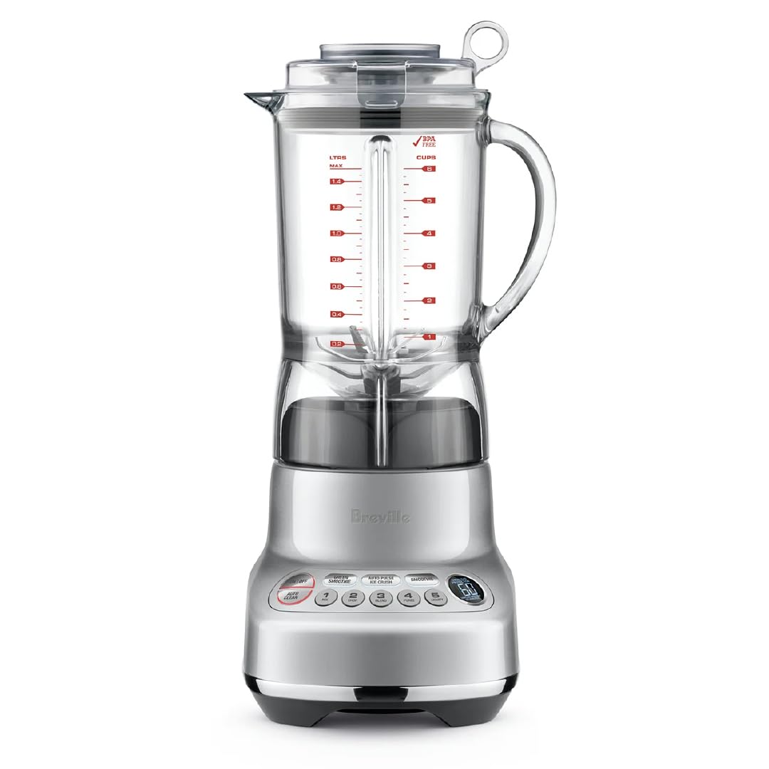 Breville BBL620SIL Fresh and Furious LCD Kinetix Blender, 1.5 Litre Jug, Silver