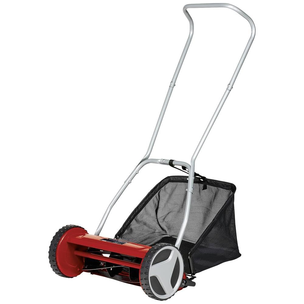 Einhell GC-HM 400 Hand Push Lawnmower - Manual Lawn-Mower with 40cm Cutting Width, 27L Grass Box, 4 Cutting Height Levels - Walk-Behind Lawn Mower for Small Gardens