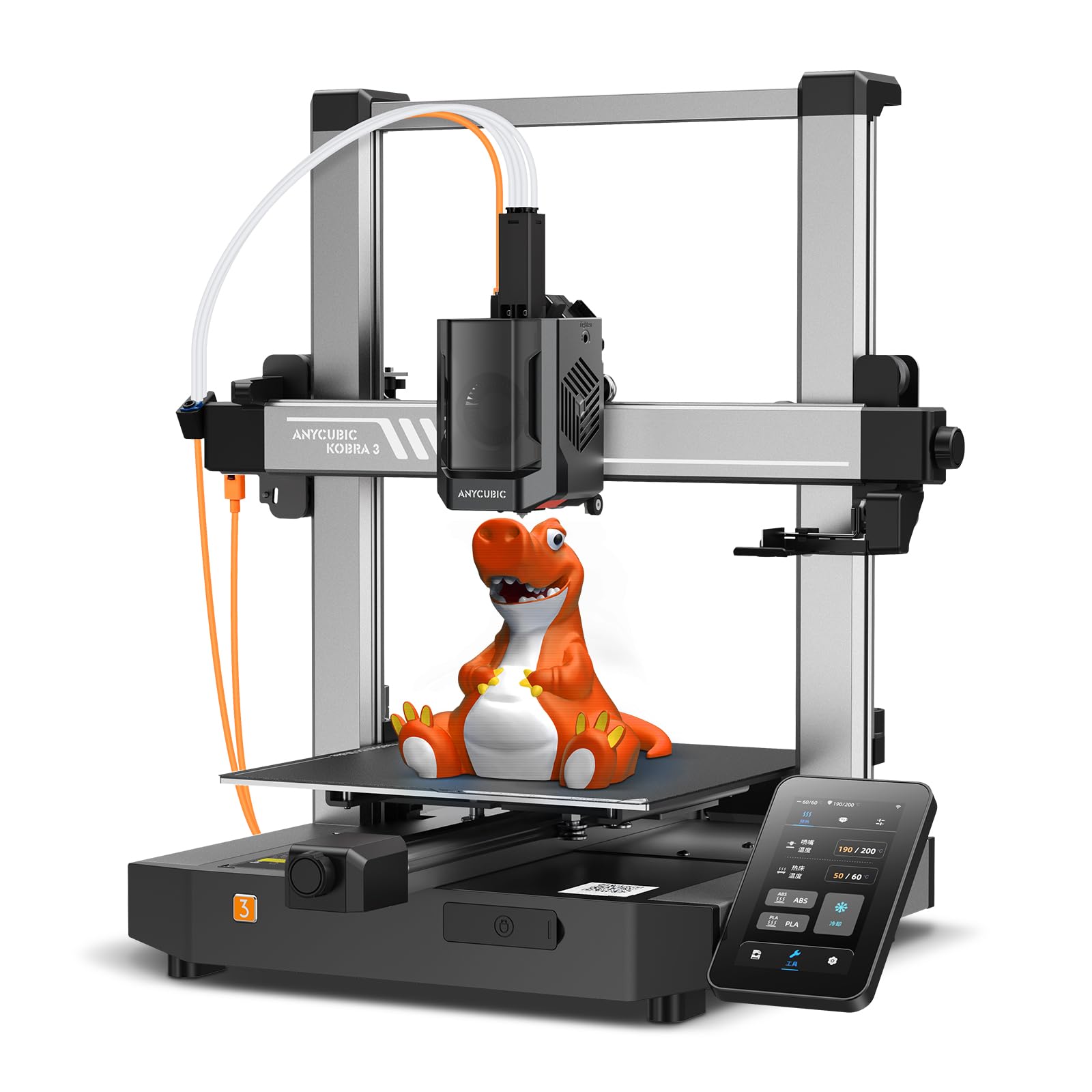 Anycubic Kobra 3 3D Printer Only, Max 600mm/s Print Speed Full-auto Calibration Details Better, Multi-Color 3D Printing Need with Additional Anycubic ACE Pro, Explore Endless Fun 9.8"x9.8"x10.2"