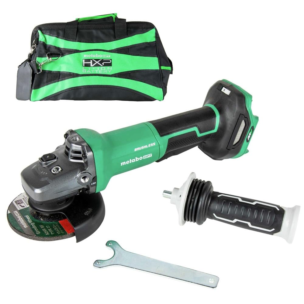 Metabo HPT 36V MultiVolt™ 4-1/2-Inch Cordless Angle Grinder | Tool Only - No Battery | Paddle Switch | 1,500 Watt | Variable Speed | Optional AC Adapter | G3612DVFQ6