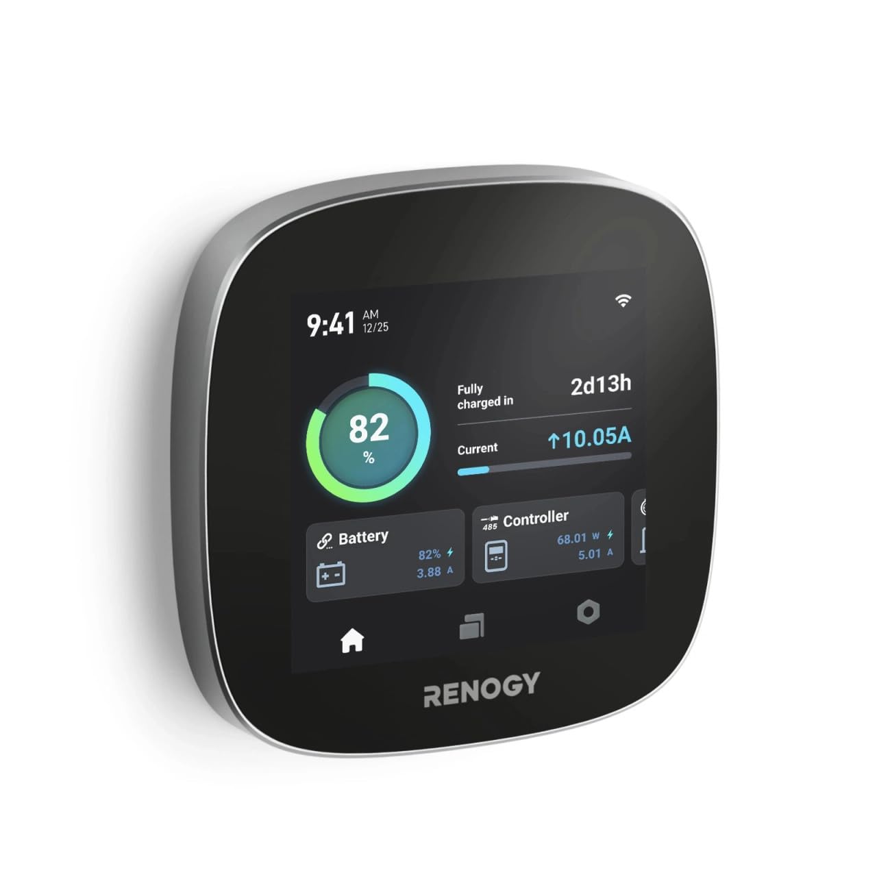 Renogy ONE Core: All-in-one Off-Grid Energy Monitoring Panel with RV Leveling System, Battery Monitoring for Van, Cabin, Boat and Tiny Homes, Works with Renogy Energy Devices, Wi-Fi Version,Black