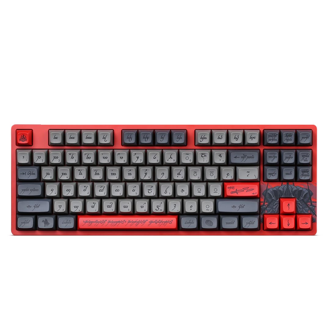 DROP + The Lord of The Rings™ Ringwraith™ TKL Mechanical Keyboard - MT3 Profile Keycaps with Accent Keys - Holy Panda X Tactile Switches - PBT Dye-Sub Keycaps - LED Backlight - Red