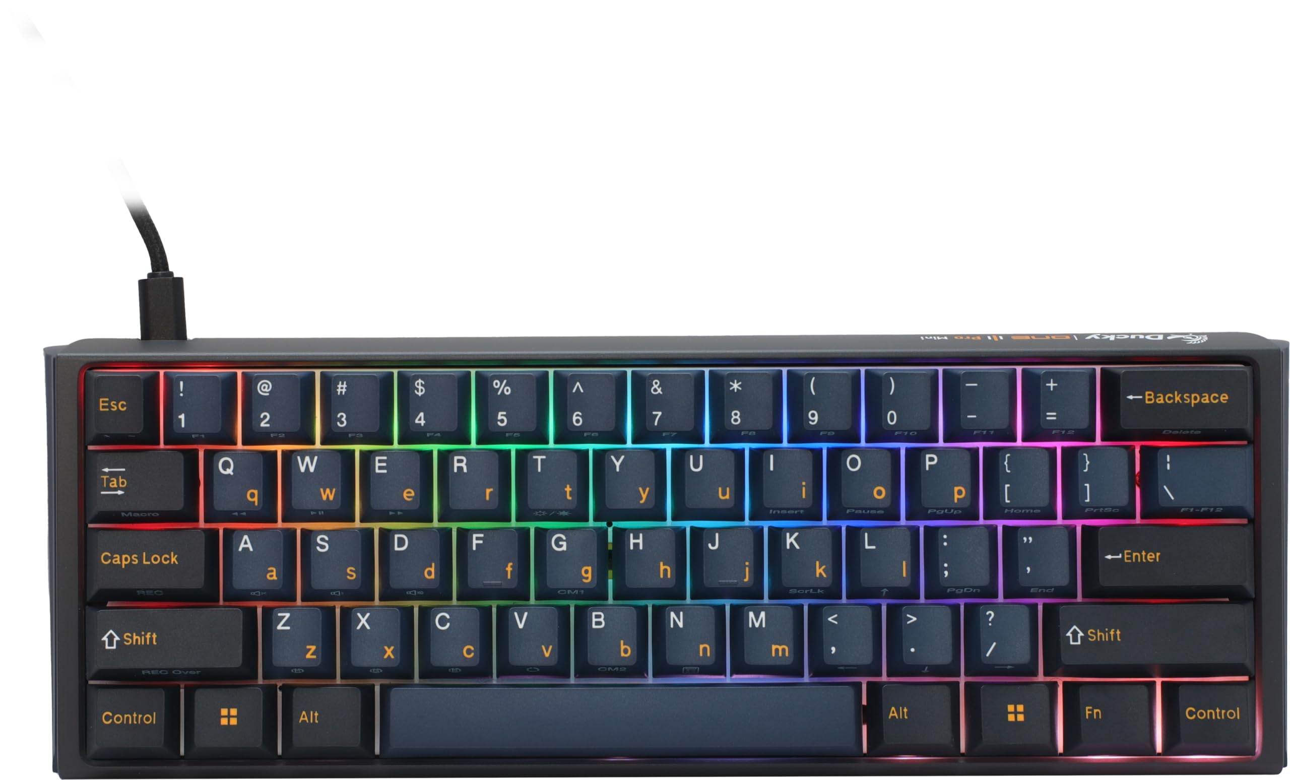 Ducky One 3 Mini Pro Nazca 8K 60% Hotswap RGB Triple Shot PBT Mechanical Keyboard - Cherry MX2A Brown