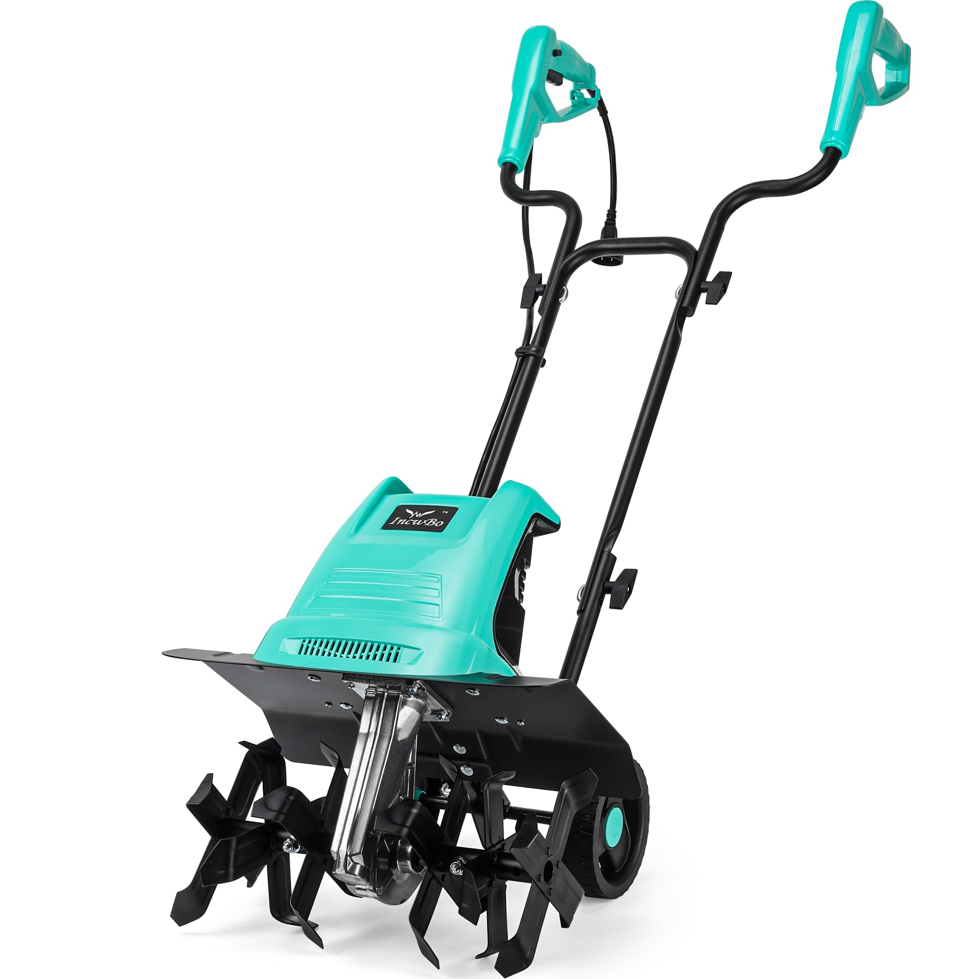 IncwBo Tiller 13.5AMP Rototiller for Garden Corded Electric Tiller Garden Electric Cultivator 8Inch Depth 16Inch Width Tiller for Garden Yard