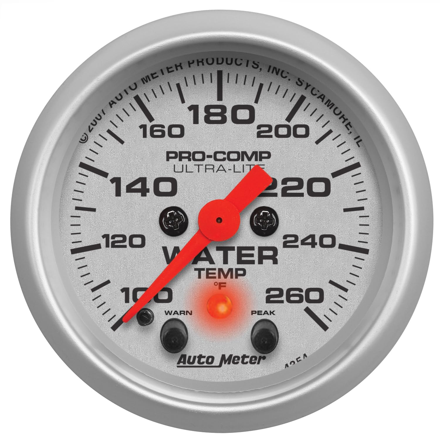 Auto Meter 4354 Ultra-Lite Electric Water Temperature Gauge