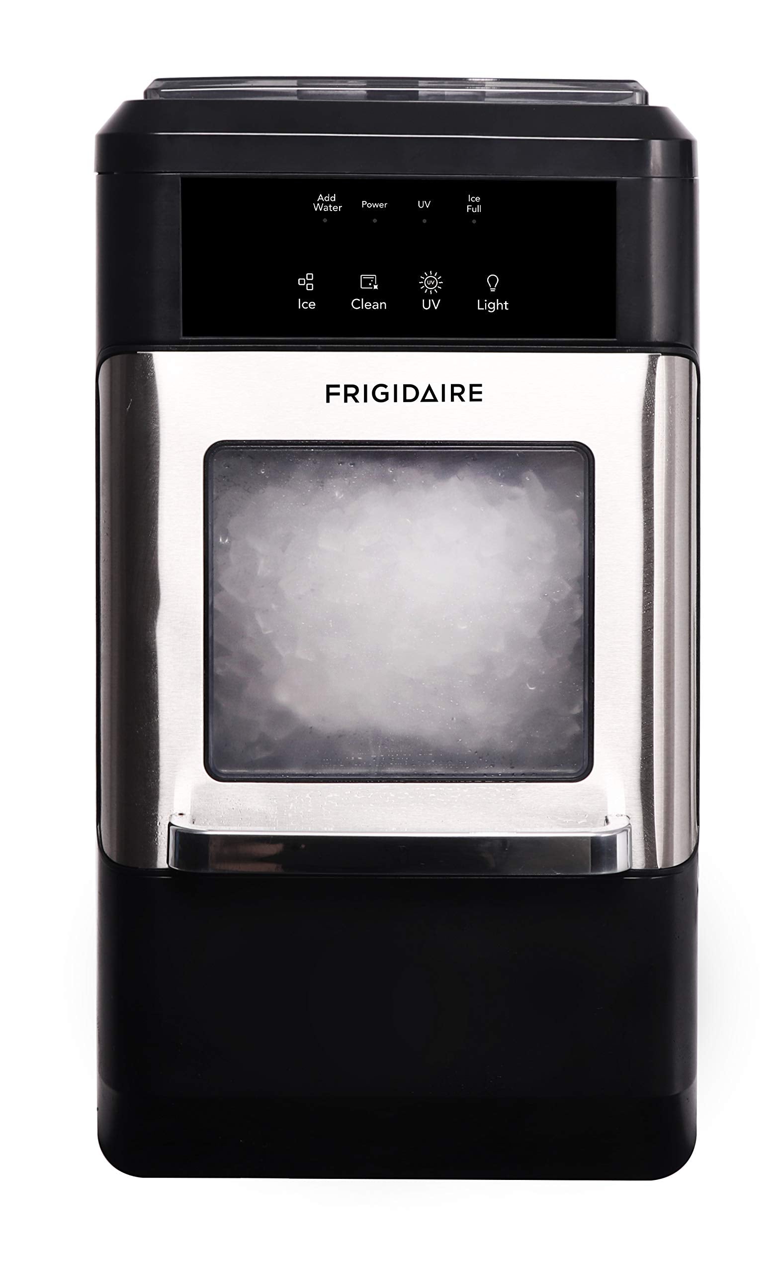 Frigidaire EFIC235-AMZ Countertop Crunchy Chewable Nugget Ice Maker, 44lbs per Day, Self Cleaning Function, 120 Volts