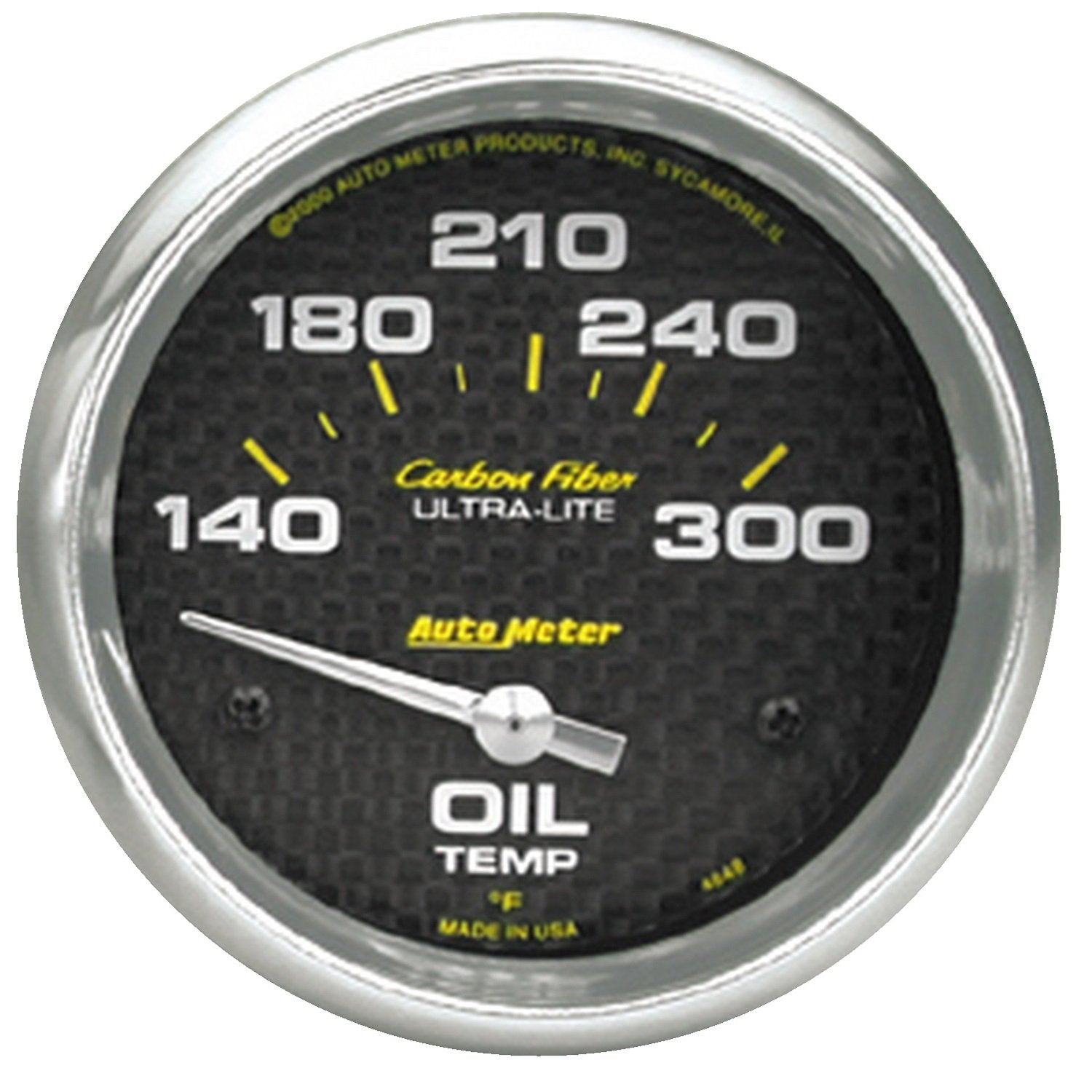 AUTO METER 4848 Carbon Fiber Electric Oil Temperature Gauge